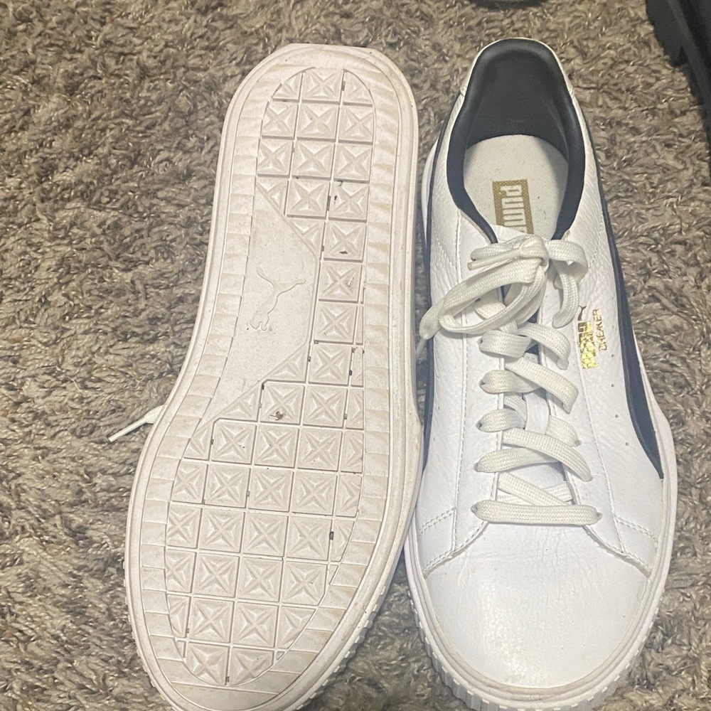 Puma White Sneakers with Navy Accents - Picture 2 of 4